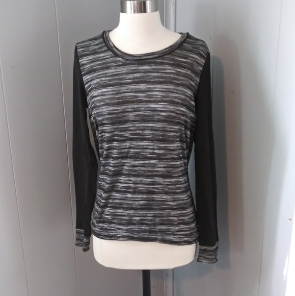 Simply Vera Vera Wang Tops - 5/$25 Simply Vera Black/Grey Striped Shirt